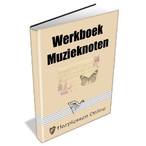 Werkboek muzieknoten voor de harp